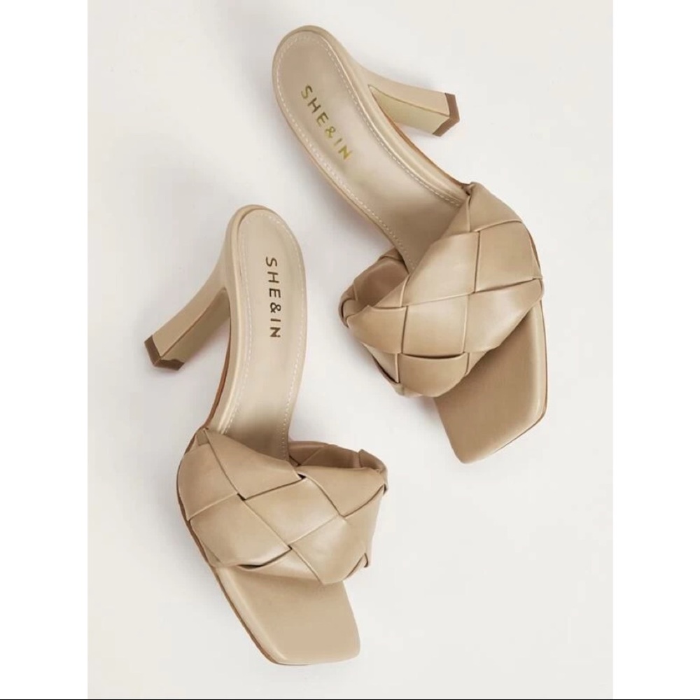 Braided Chunky Heeled Mules